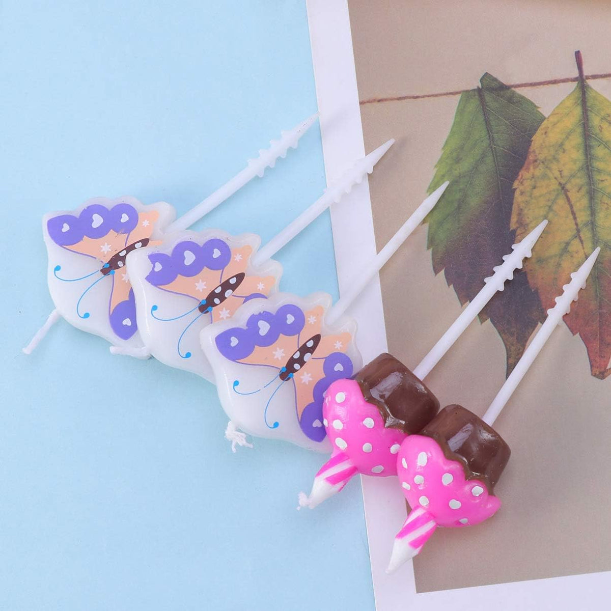 Butterfly and Cupcake Themed Candles