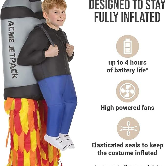 Inflatable Jetpack costume (Size 120-155 Cm)