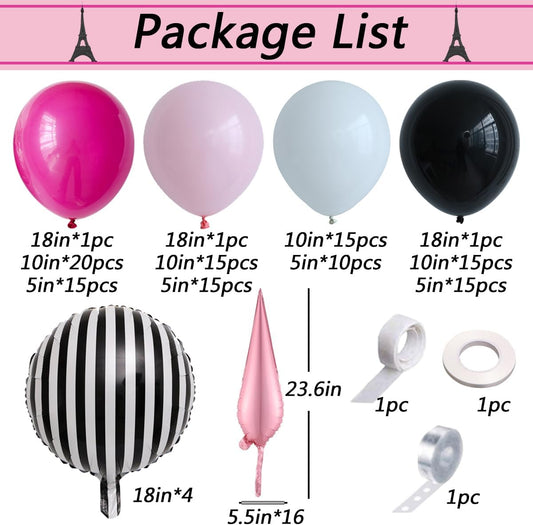 Paris Themed Balloon Garland Kit