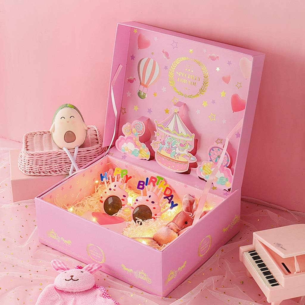 Pink Carousel Birthday Party Gift Box