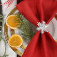 Load image into Gallery viewer, Christmas Snow Floke Napkins Ring Silver
