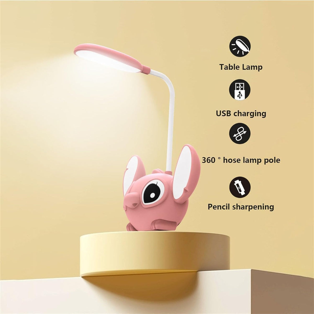 Stitch Pink Led Desk Lamp