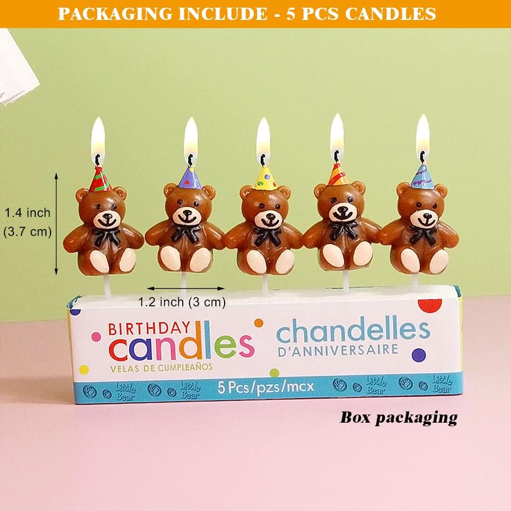 Cute Bear Birthday Candles