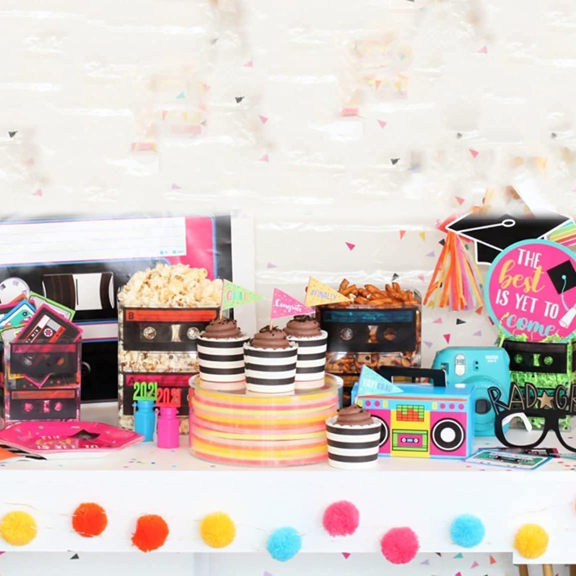 80s Theme Novelty Cassette Tape Bucket Popcorn Box