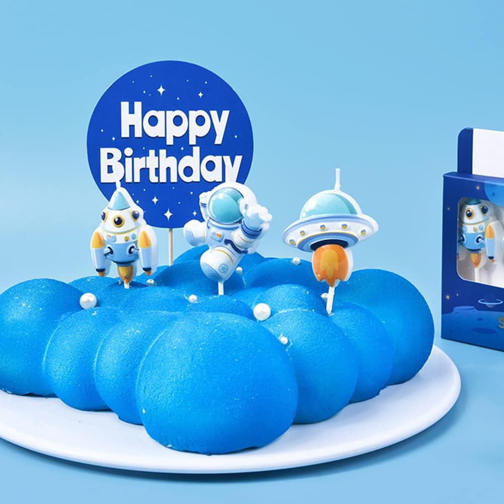 Spaceman Birthday Candles
