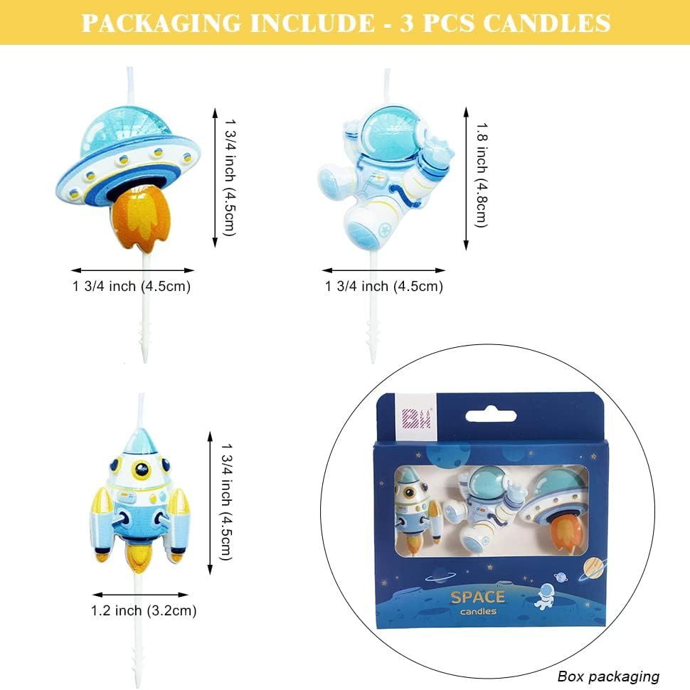 Spaceman Birthday Candles