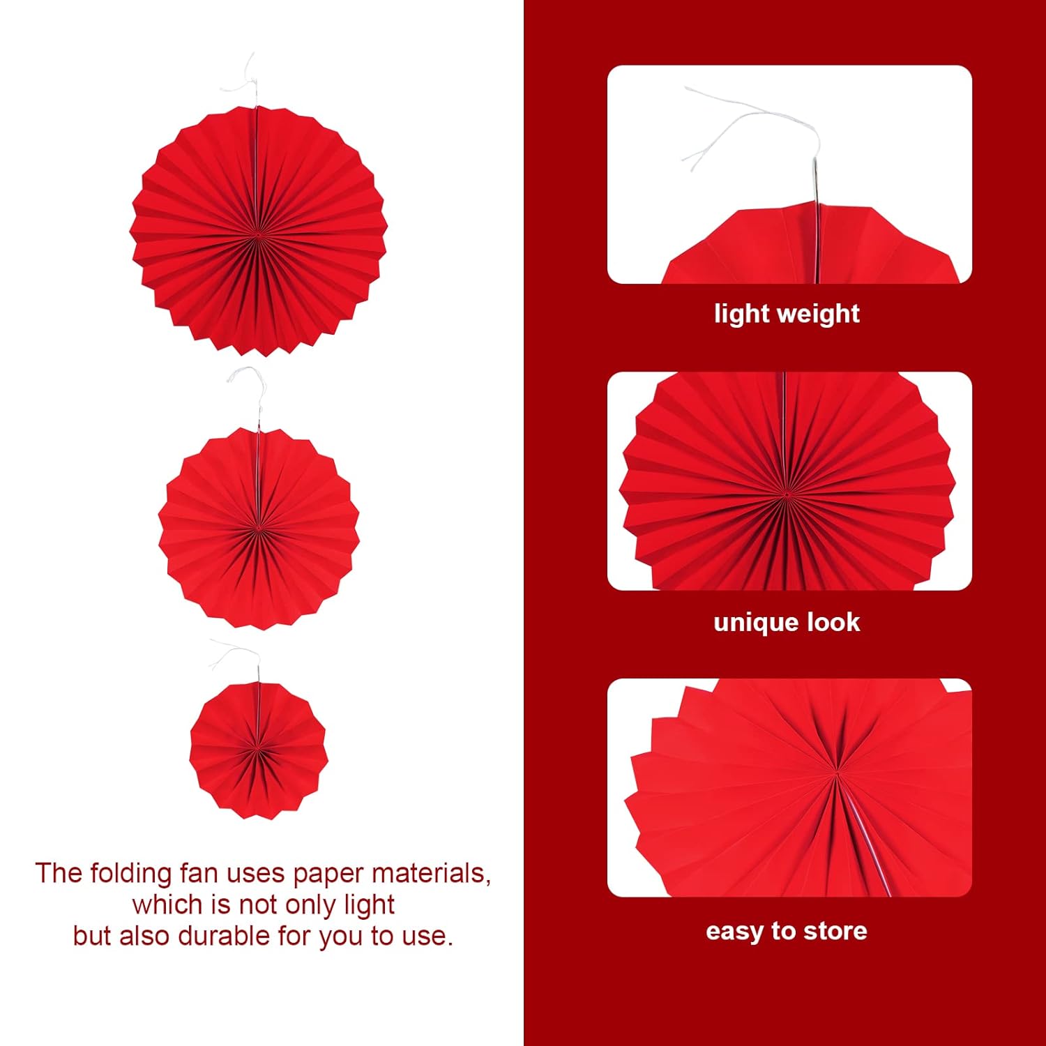 Party Hanging Paper Fans Round Paper Garlands