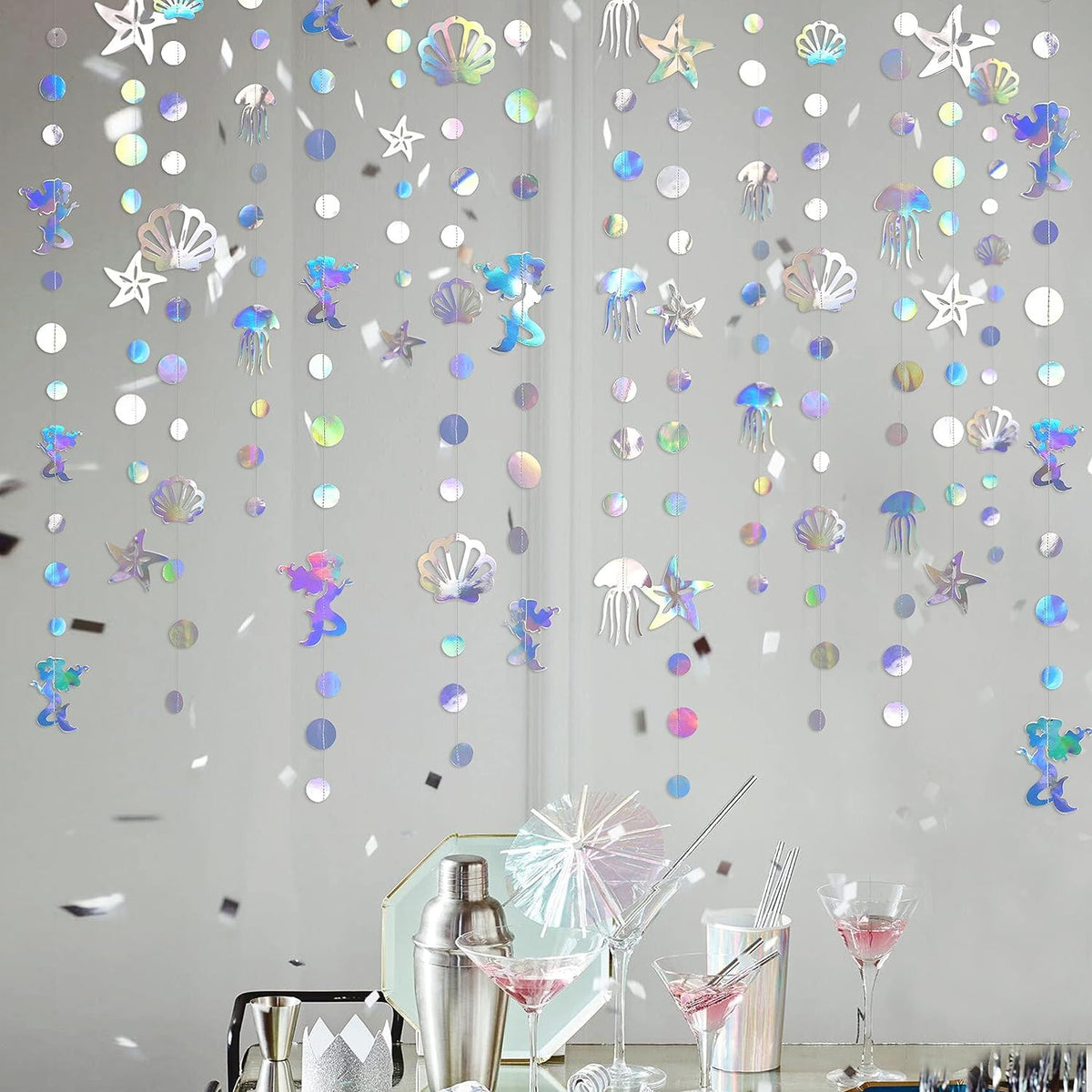 Iridescent Mermaid Theme Garland