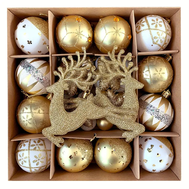 Christmas Gold & White Ornaments