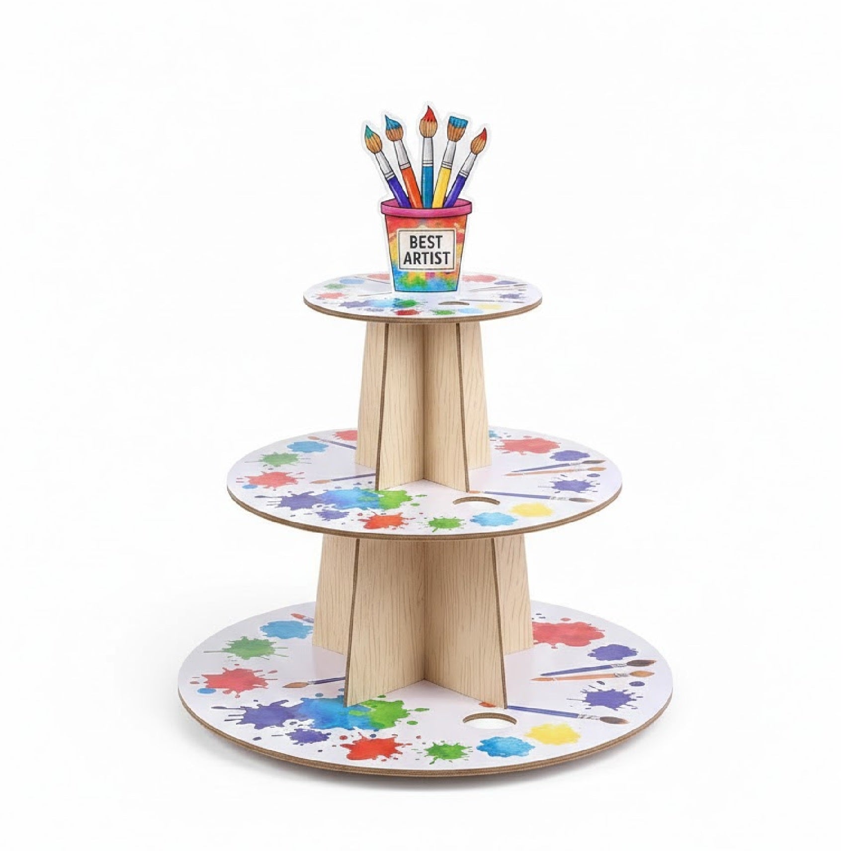 Art Paint Cup Cake Stand
