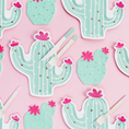 Load image into Gallery viewer, Cactus Shaped Paper Plates Set
