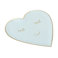 Load image into Gallery viewer, Baby Blue Heart-Shaped 9 Inch Paper Plates Set
