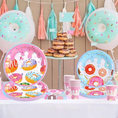 Load image into Gallery viewer, Candy Land Theme Birthday Party 7 Inch Paper Plates Set
