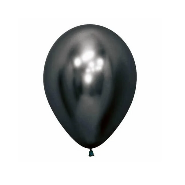 Helium 10 Inch Chrome Balloons (Black)