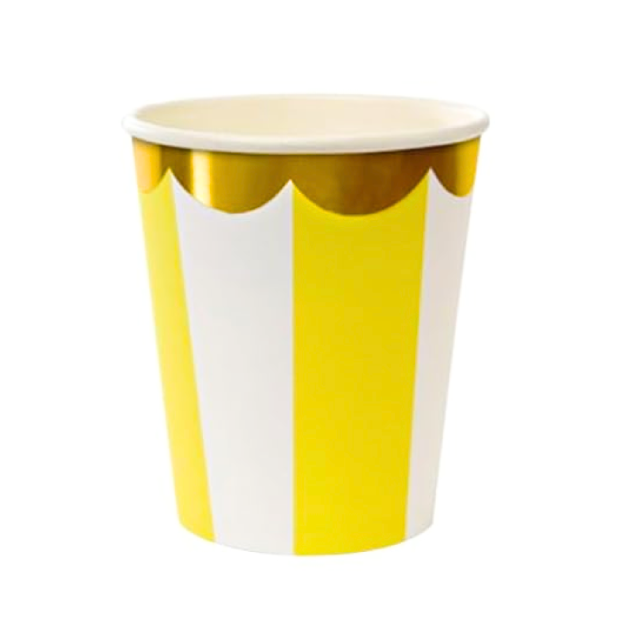 Yellow Swirl Paper Cups Set