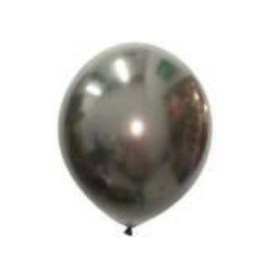 Helium 12 Inch Metallic Balloons (Pearlescent Black)