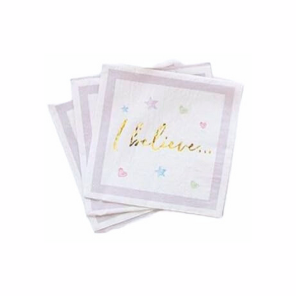 Gold Unicorn Theme Paper Napkins Set