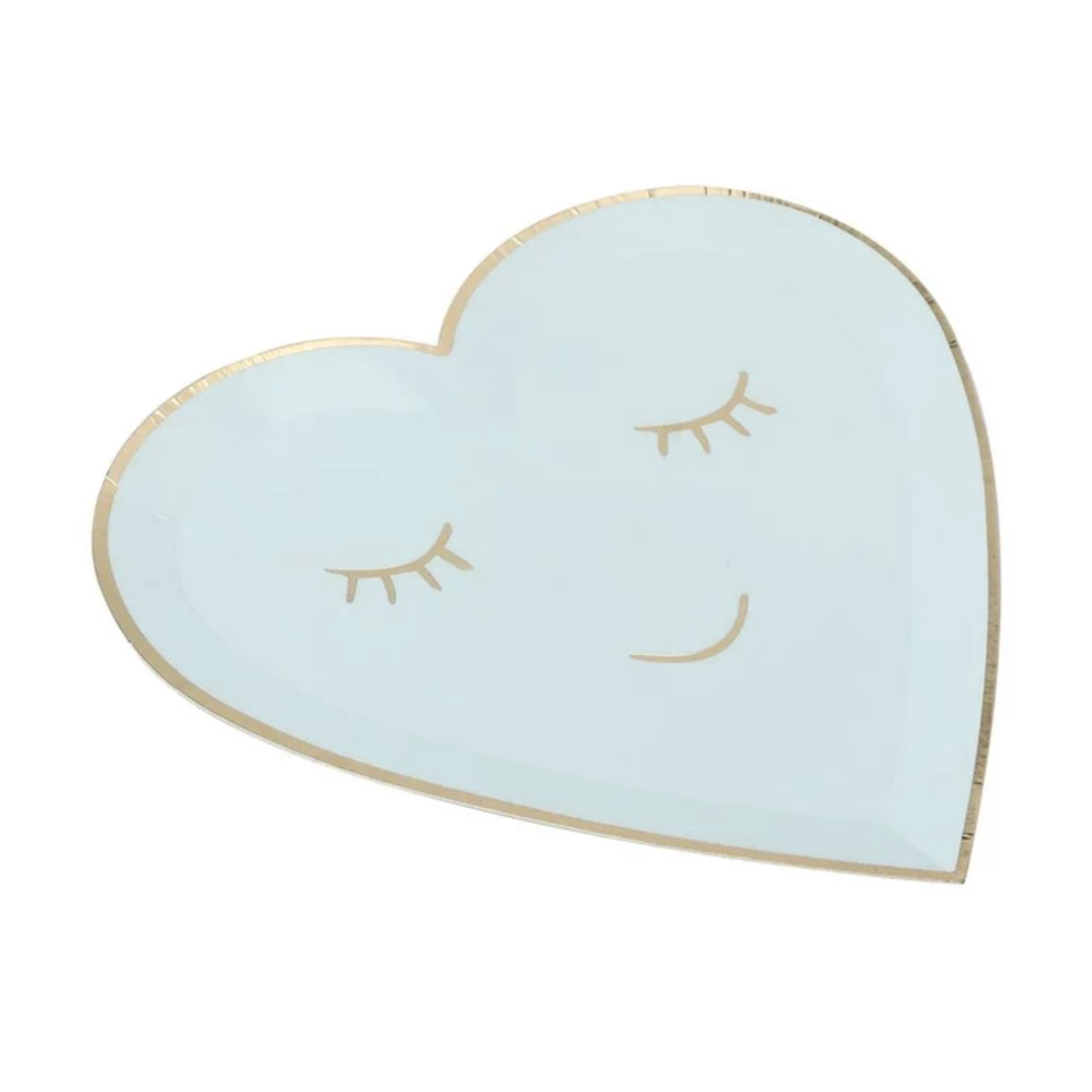 Baby Blue Heart-Shaped Tableware Set