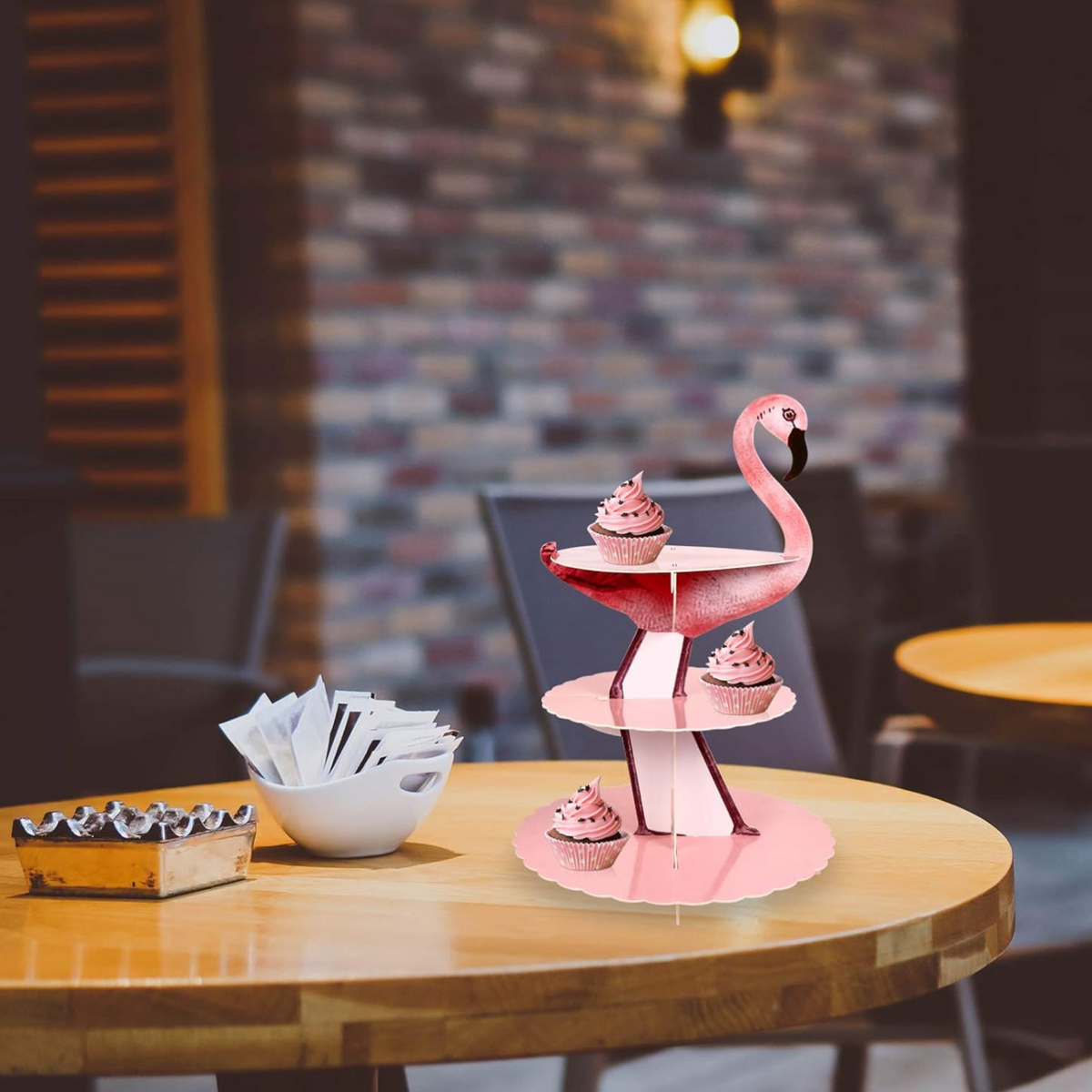 3-Tier Flamingo Theme Party Cake Stand