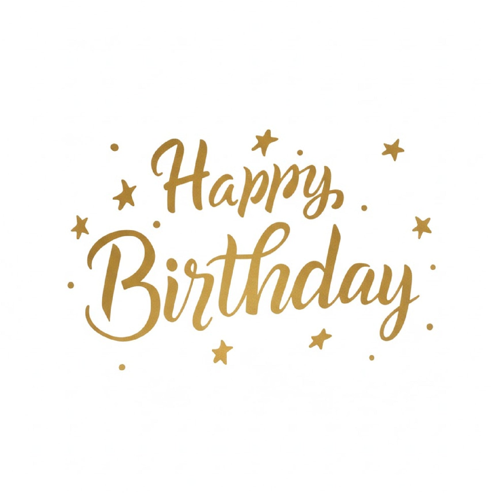 Happy Birthday Sticher Gold