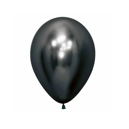 12 Inch Chrome Balloons (Black)