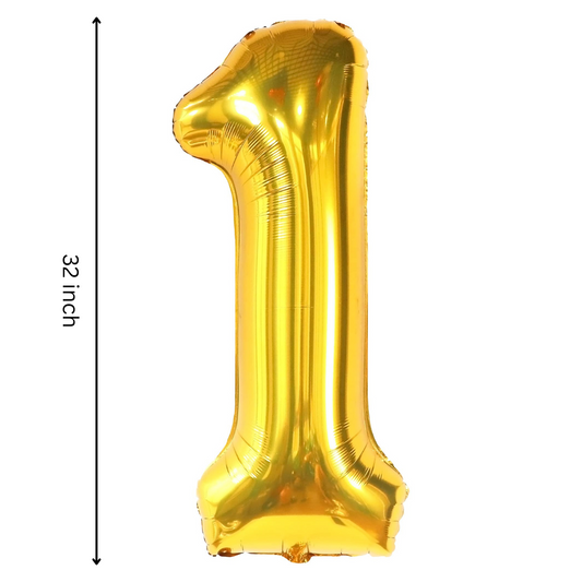 Gold Numbers Foil Balloons (32 inch)