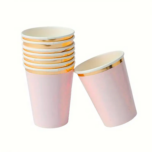 Light Pink Party Paper Cups Set