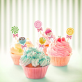 Load image into Gallery viewer, Candy Land Theme Party Cupcake Toppers Set
