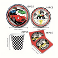 Load image into Gallery viewer, Racing Car Birthday Themed Tableware Set
