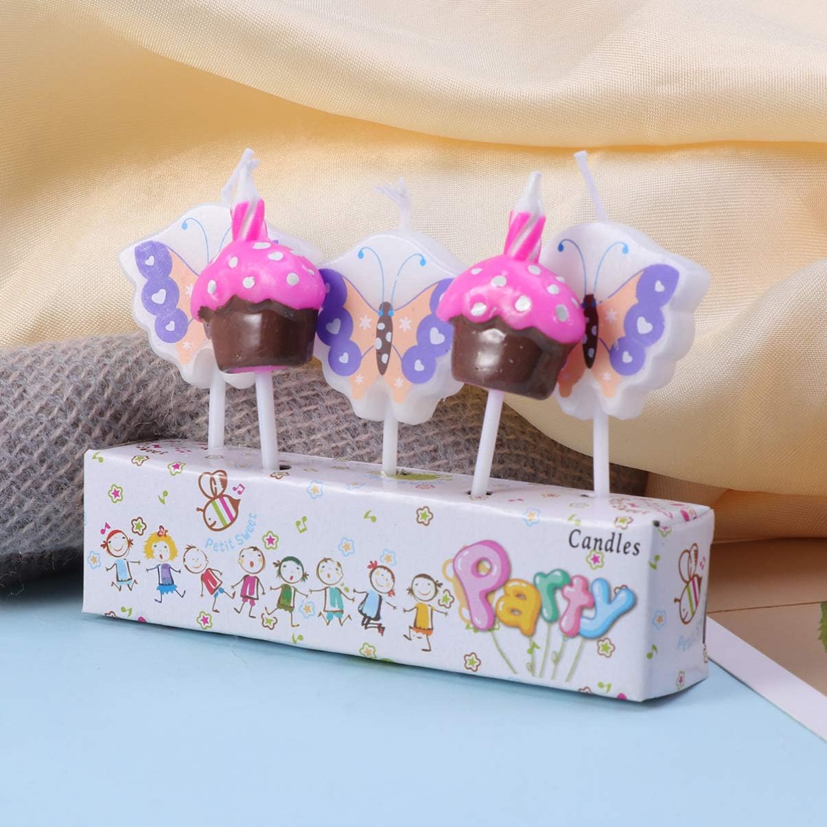 Butterfly and Cupcake Themed Candles