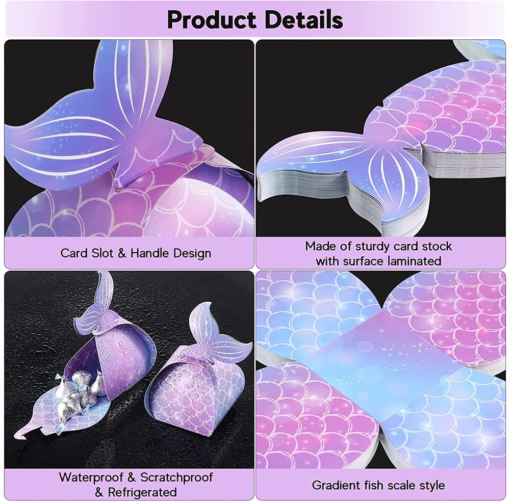 shell shaped Mermaid Theme Party Favor Boxes