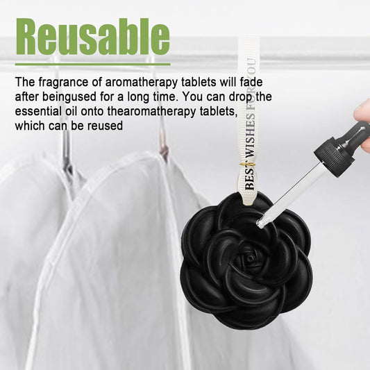 Hanging Aromantic Air Freshener Black - Reusable with Essential Oil