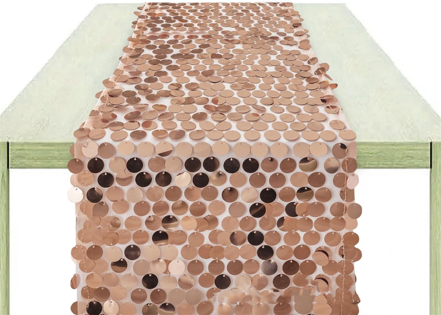 Champagne Big Sequin Table Runner