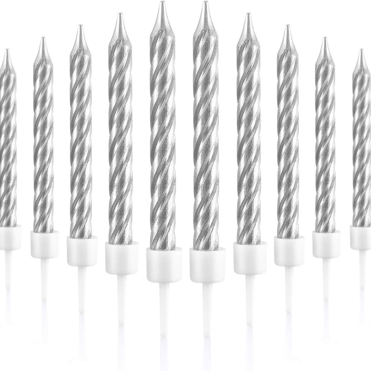 Metallic Spiral Cake Candles