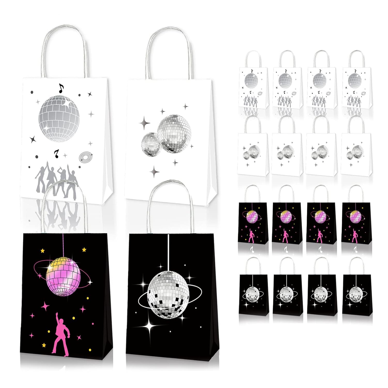 Disco Ball Theme Party Favor Gift Bags Set