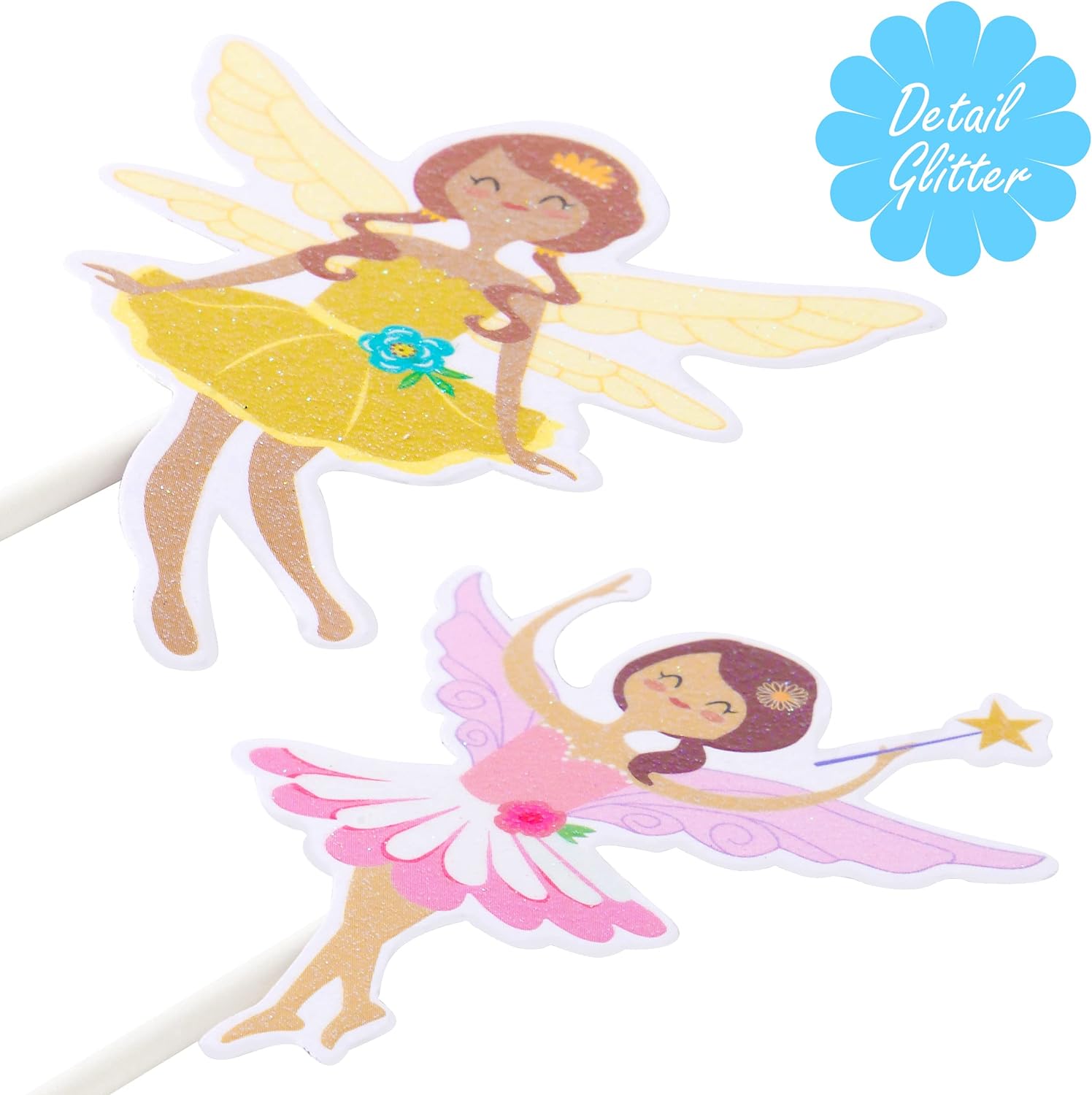 Fairy Theme Party Cupcake Toppers Set