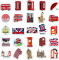 Load image into Gallery viewer, London Red Bus Theme Stickers Set
