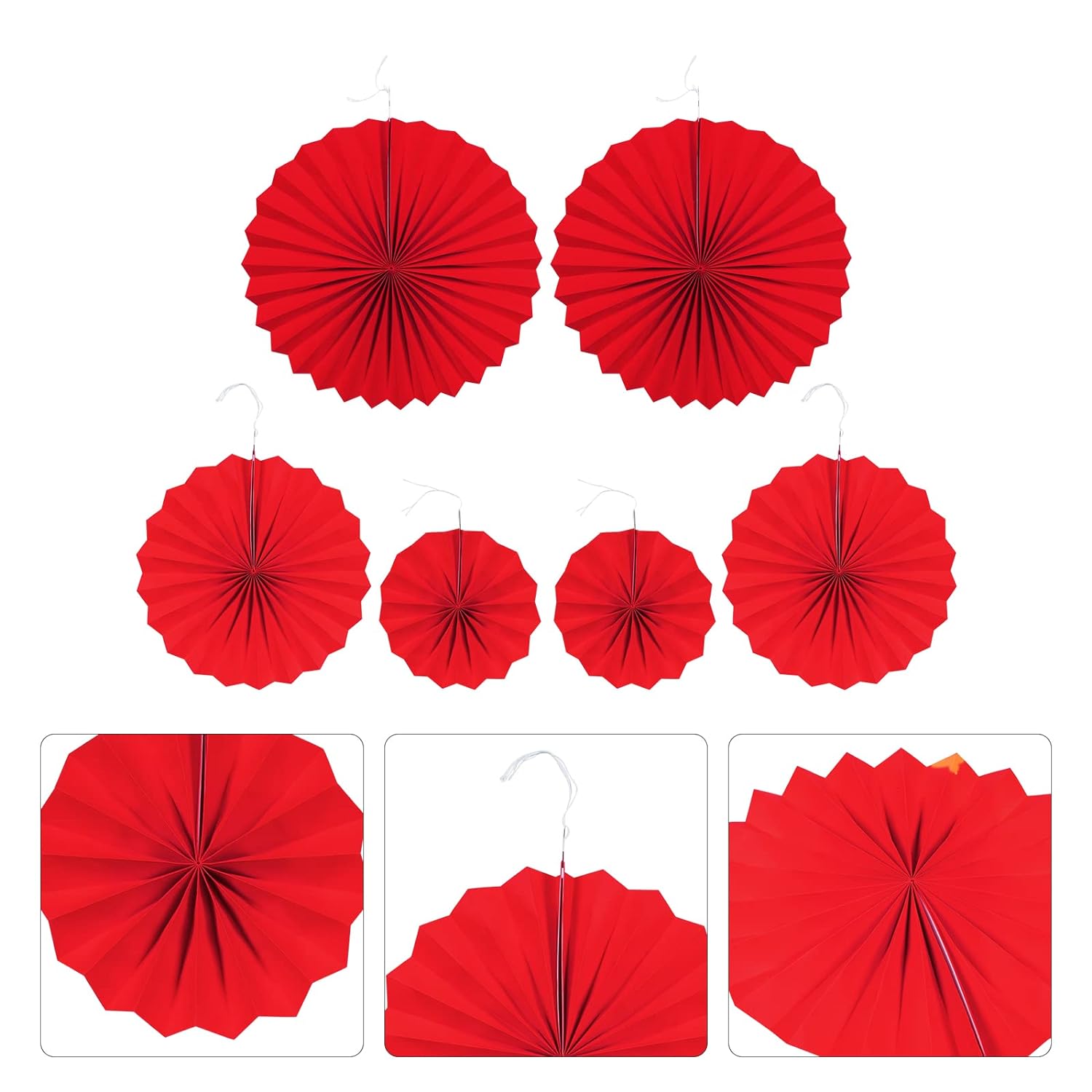 Party Hanging Paper Fans Round Paper Garlands