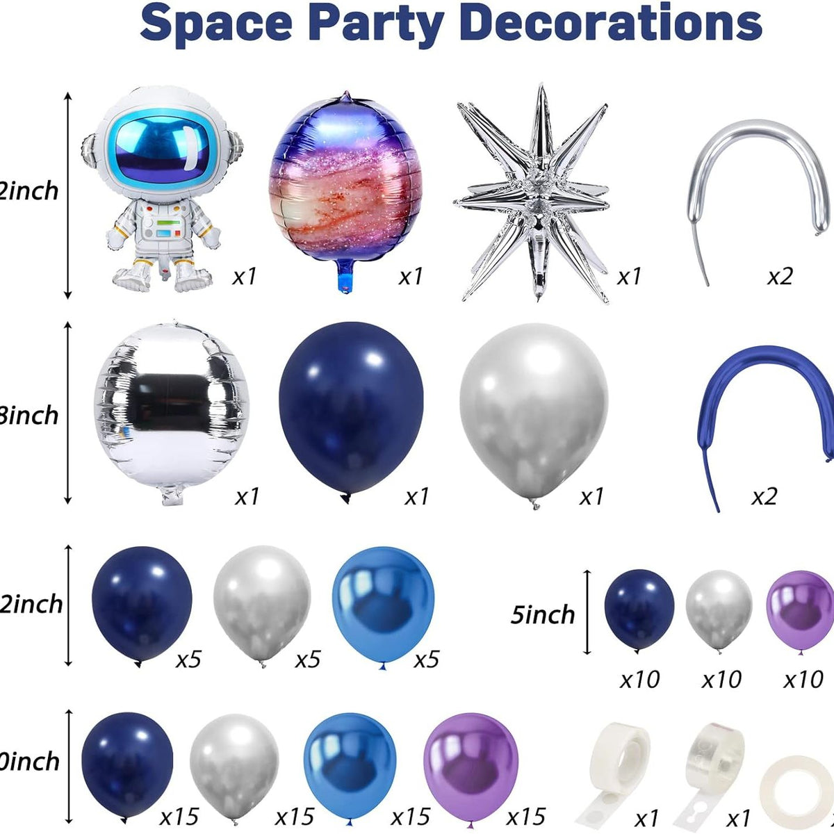 Outer Space Theme Party Balloons Arch