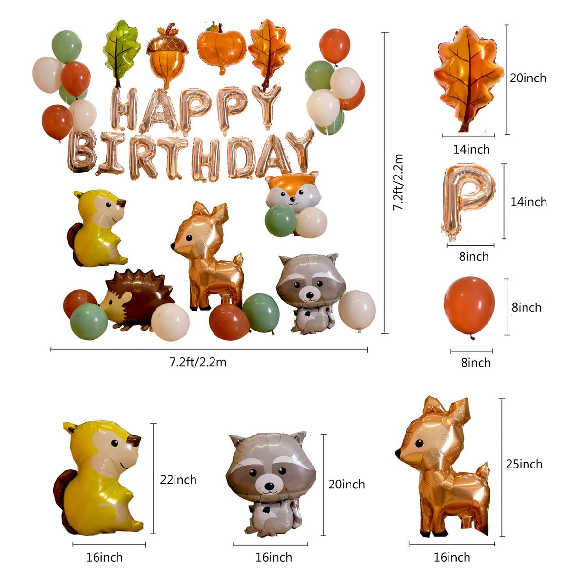 Forest Animal Theme Birthday Balloon Decorations