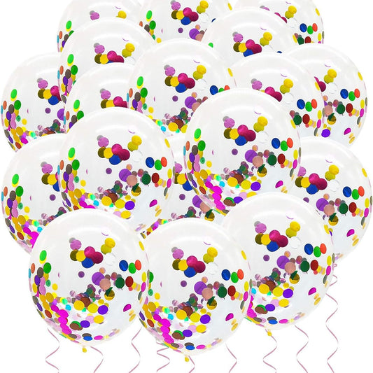 Helium 12 Inch Confetti Balloons (Color Mixing)