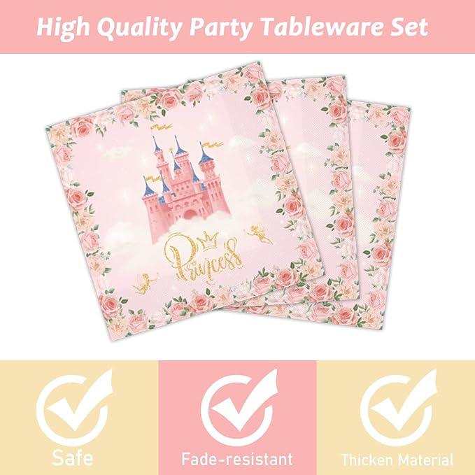 princess theme Party Napkins Set