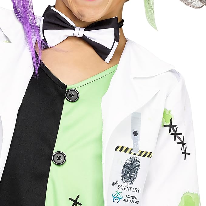 Mad Scientist Girl Costume with Wig