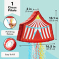 Load image into Gallery viewer, Circus Pinata Including Mallet , eye Mask & paper scraps
