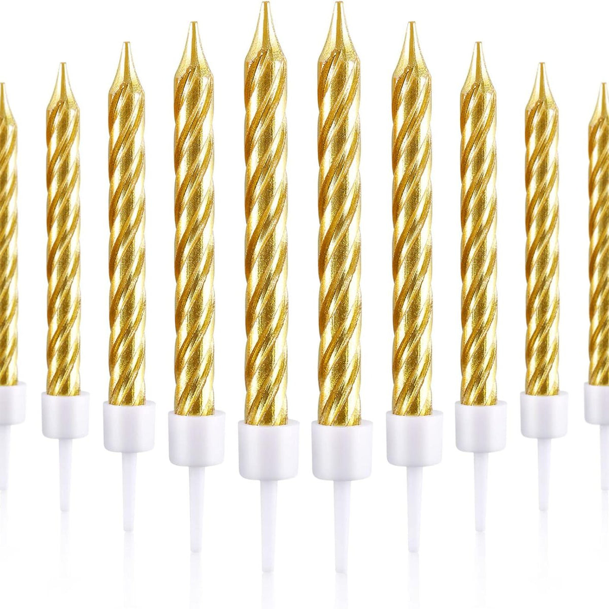 Metallic Spiral Cake Candles