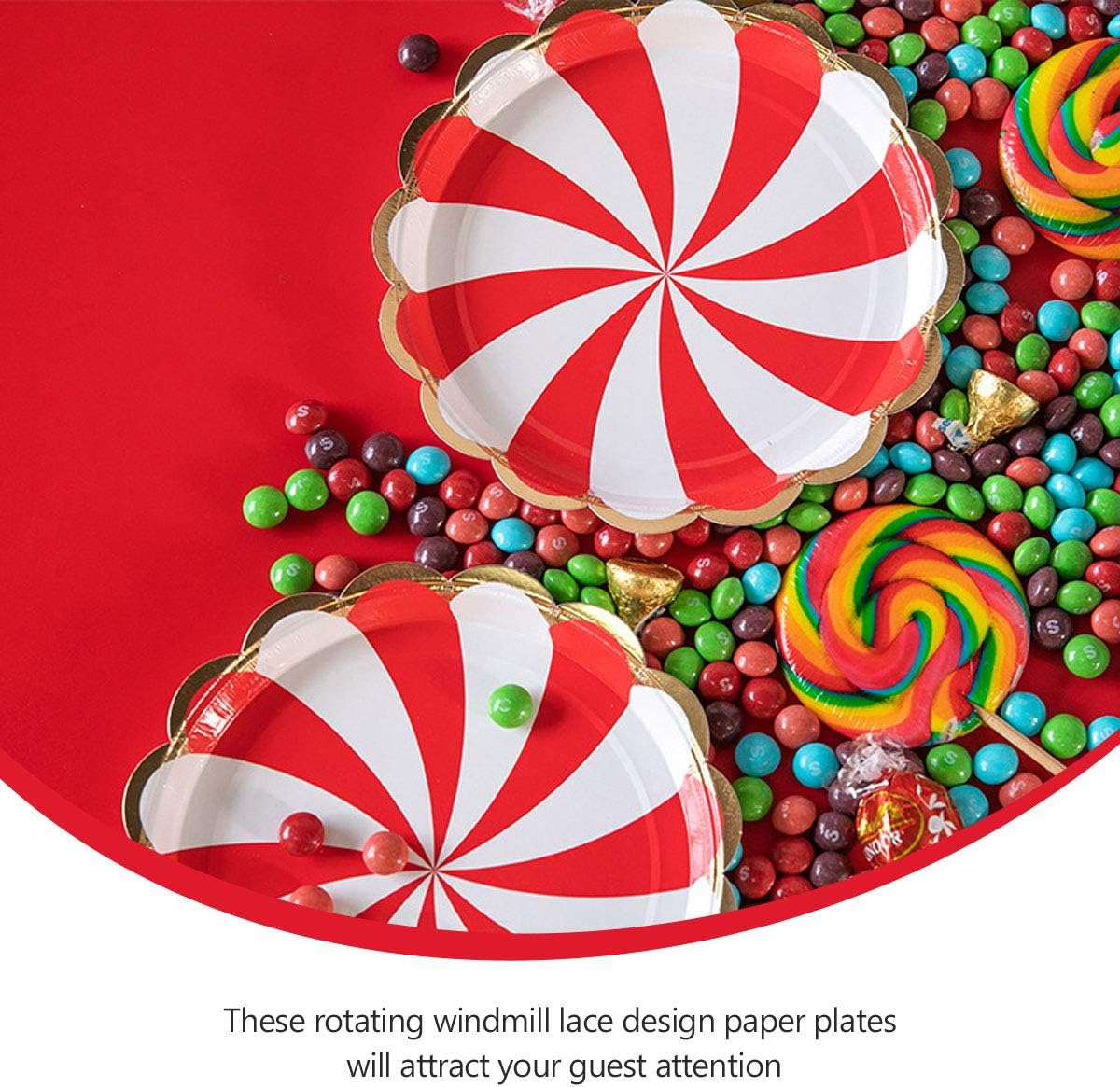 Red Carnival Theme 7 Inch Paper Plates Set