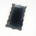 Load image into Gallery viewer, Black Rectangle Trays with Gold Rim Border Set
