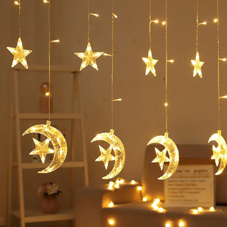 LED Star and Moon String Ramadan Decorative Lights