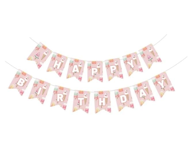 Candly Land Frosty Popsicles   Birthday Banner