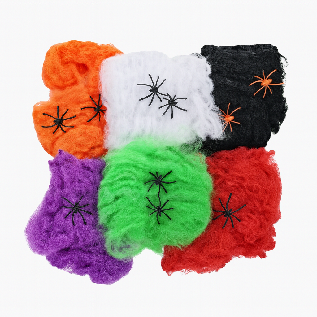 Spooky 100g Spider web + 20 Spiders
